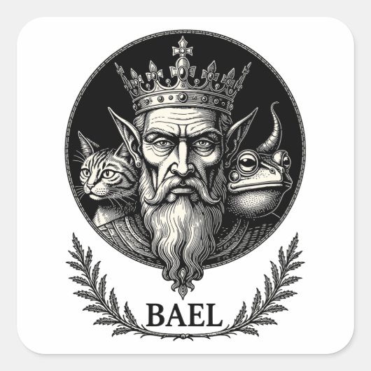 Wijsheid van de drievoudige blik van Bael Vierkante Sticker (Voorkant)