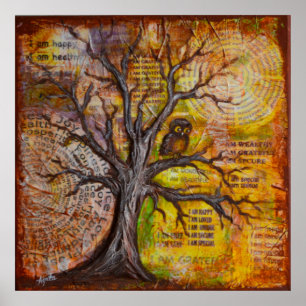 Wijsheid van positief denken poster