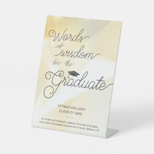 Wijsheid voor het Afstuderen goud Reclamebord Met Voetstuk