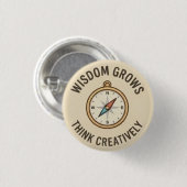 Wijsheidsgroei — Denk creatief Ronde Button 3,2 Cm (Voorkant /achterkant)