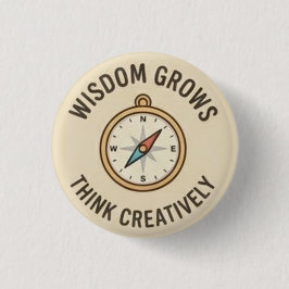 Wijsheidsgroei — Denk creatief  Ronde Button 3,2 Cm