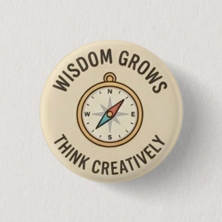 Wijsheidsgroei — Denk creatief  Ronde Button 3,2 Cm