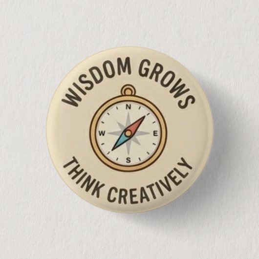 Wijsheidsgroei — Denk creatief Ronde Button 3,2 Cm (Voorkant)