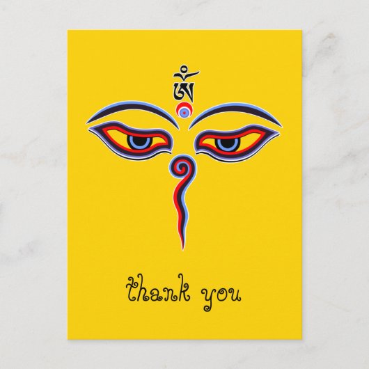 Wijsheidsogen van Boeddha - Bodhnath tempelogen Briefkaart (Voorkant)