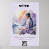wijsheidspositieve bevestiging poster (Voorkant)