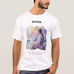 wijsheidspositieve bevestiging t-shirt