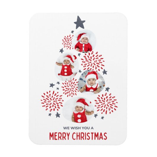 #WijWensenJeEenPrettigKerstfeestFlexibeleFotoMagne Magneet (Verticaal)