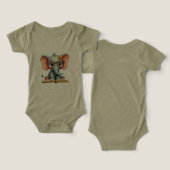 Wijze Baby Olifant (Ontwerp Voorkant & Achterkant)