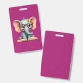 Wijze Baby Olifant Badge (Voor- en achterkant)