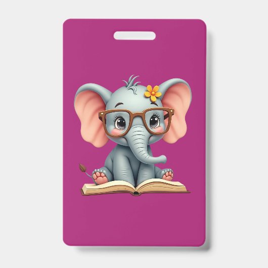 Wijze Baby Olifant Badge (Voorzijde)