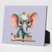 Wijze Baby Olifant Fotoplaat (Zijkant)