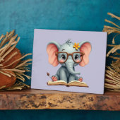 Wijze Baby Olifant Fotoplaat (Zijkant)