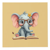 Wijze Baby Olifant Kubus (Voorkant)