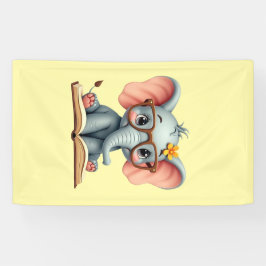 Wijze Baby Olifant Spandoek