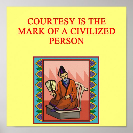 wijze chinese spreekster poster (Voorkant)