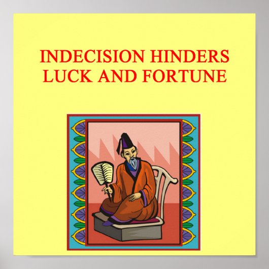 wijze chinese spreekster poster (Voorkant)