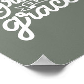Wijze Christelijke quote Grace upon Grace Poster (Hoek)