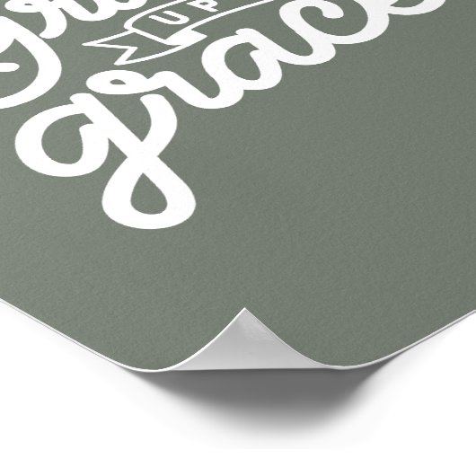 Wijze Christelijke quote Grace upon Grace Poster (Hoek)