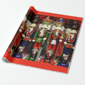 Wijze Crackers Notenkraker Soldaten Kerst Cadeaupapier (Uitgerold)