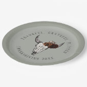 Wijze dankbare gezegende Thanksgiving Papieren Bordje (Gekanteld)