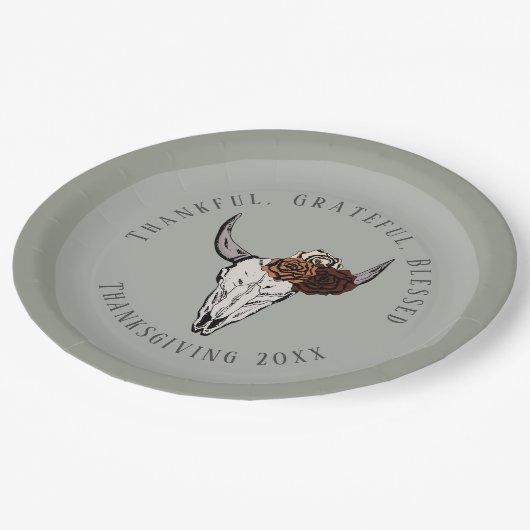 Wijze dankbare gezegende Thanksgiving Papieren Bordje (Gekanteld)