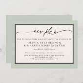 Wijze en Ivoor - New Plan Modern Uitgesteld Evenem Kaart (Voorkant / Achterkant)