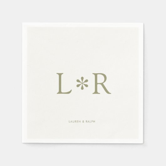 Wijze en ivoor | Stijlvol Modern Servet (Voorkant)