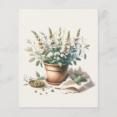 Wijze en zoete erwtenbloemen in Clay Pot Wall Art (Voorkant)