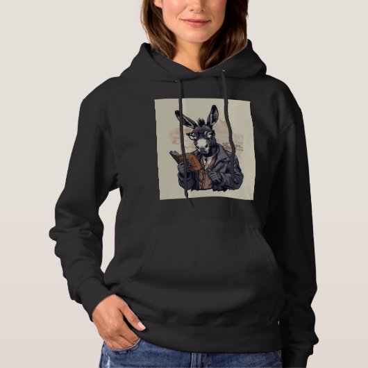 Wijze Ezel — Hoodie (Voorkant)