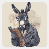 Wijze Ezel — Sticker (Voorkant)