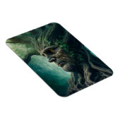 Wijze gezicht in oude boom mystiek bos magneet (Rechterzijde)