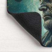 Wijze gezicht in oude boom mystiek bos muismat (Hoek)