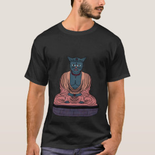 Wijze kat Buddha klaar om advies te geven aan kat T-shirt