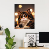 wijze kat poster (Thuiskantoor)