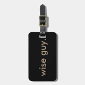 wijze man. bagagelabel (Voorkant verticaal)