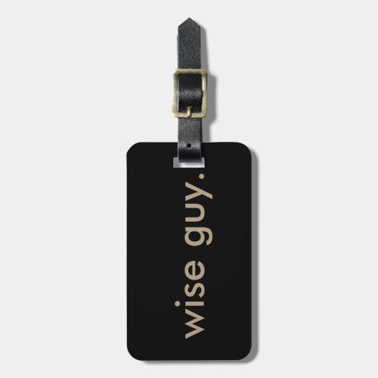 wijze man. bagagelabel (Voorkant verticaal)