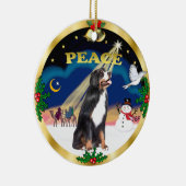 Wijze Mannen - Berner Sennenhond Keramisch Ornament (Rechts)