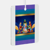 Wijze mannen bezoeken baby jesus metalen ornament (Voorkant Rechts)