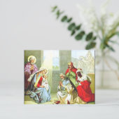 Wijze Mannen bij de geboorte Feestdagenkaart (Staand voorkant)