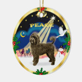 Wijze Mannen - Bruine Portugese Waterhond Keramisch Ornament (Links)