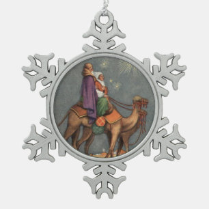 Wijze Mannen, Camel  Art Snowflake Ornament