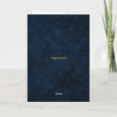 Wijze Mannen Folie op Blauw Wenskaart (Achterkant)