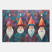 Wijze Mannen Kerst Kleurrijke Graphic Elegant 3-pc Inpakpapier Vel (Voorkant 2)