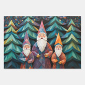 Wijze Mannen Kerst Kleurrijke Graphic Elegant 3-pc Inpakpapier Vel (Voorkant)