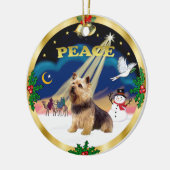 Wijze Mannen - Norwich Terrier Keramisch Ornament (Links)