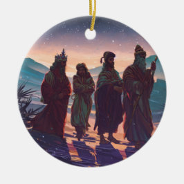 Wijze mannen op zoek naar de baby Jesus Keramisch Ornament