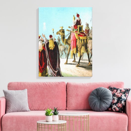 Wijze mannen van het Oosten of Drie Koningen Canvas Afdruk (Insitu (Woonkamer))