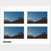 Wijze Mannen zoeken hem kerst rechthoek Sticker (Vel)