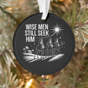 Wijze mannen zoeken Hem nog steeds Kerstmis christ Ornament