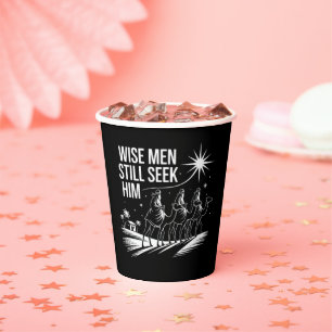 Wijze mannen zoeken Hem nog steeds Kerstmis christ Papieren Bekers